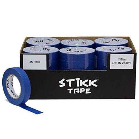 ✔ 36 Roll Case 1" x 60yd STIKK Green Painters Tape 14 Day Easy Removal Trim Edge Finishing Masking Tape (.94 in 24MM)