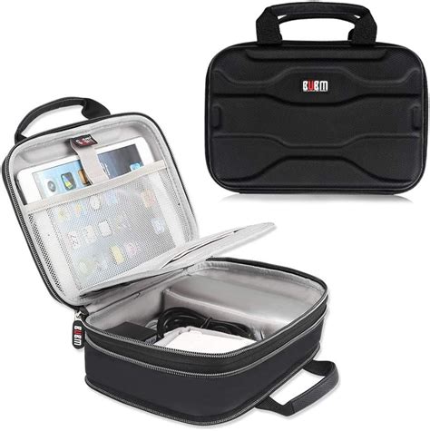 Greatest Product BUBM Electronic Organizer, Hard Shell Travel Gadget Case with Handle for Cables, USB Drives, Power Bank and More, Fit for iPad Mini