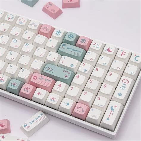 EPOMAKER Barometer 132 Keys XDA Profile PBT Dye Sublimation Keycaps Set for Mechanical Gaming Keyboard, Compatible with Cherry Gateron Kailh Otemu MX Structure