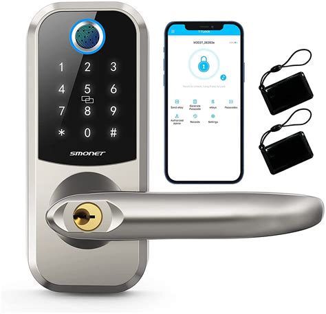 Geek Smart Lock- Keyless Entry Door Lock Deadbolt Fingerprint Touchscreen Passcode, RFID Card, Mechanical Key, Remote Control with APP, Security with Auto Lock Perfect for Home and Hotel