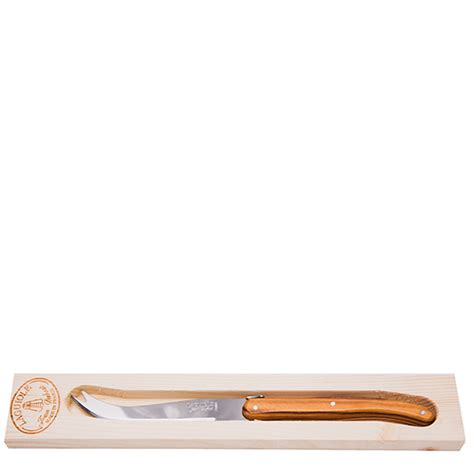 Exclusive Discount 60% Price Jean Dubost Rustic Range Cheese Knife In a Box, Olive Wood