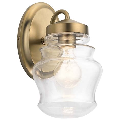 Review Kichler Janiel 10.75" 1 Light Wall Sconce with Clear Glass in Classic Bronze