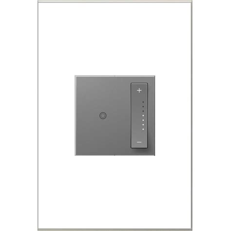 Flash Sale Legrand adorne sofTap Tru-Universal Dimmer Switch, 700W (Incandescent, Halogen, MLV, Fluorescent, ELV, CFL, LED), Graphite Finish, Wall Plate Included, ADTP703TUG4