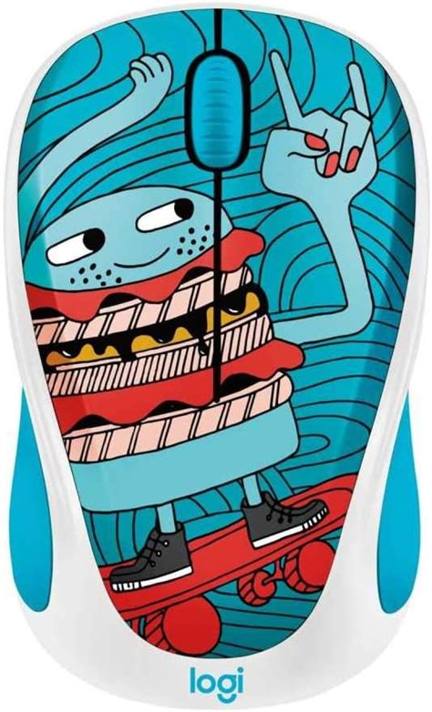 Logitech Doodle Collection M238 Mouse - Optical - Wireless - 3 Button(s) - Triple Scoop