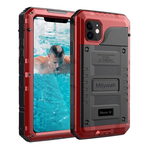 Mitywah Waterproof Case Compatible with iPhone 6/ 6S Plus,Heavy Duty Durable Metal Full Body Protective Case Built-in Screen Protection Shockproof Dustproof Rugged Military Grade Defender, Camouflage