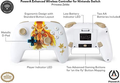 PowerA Enhanced Wireless Controller for Nintendo Switch - Princess Zelda