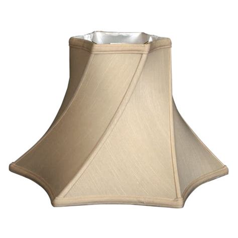 ❤ Royal Designs Twisted Hexagon Bell Basic Lamp Shade, Beige, 6.5 x 16 x 10.25