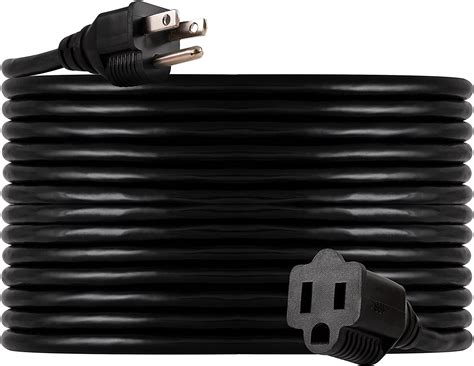 UltraPro 40 Ft Extension Cord, Double Insulated, Grounded, Heavy Duty, 16 Gauge, General Purpose, Ideal for Outdoor Lighting, UL Listed, Black, 36826
